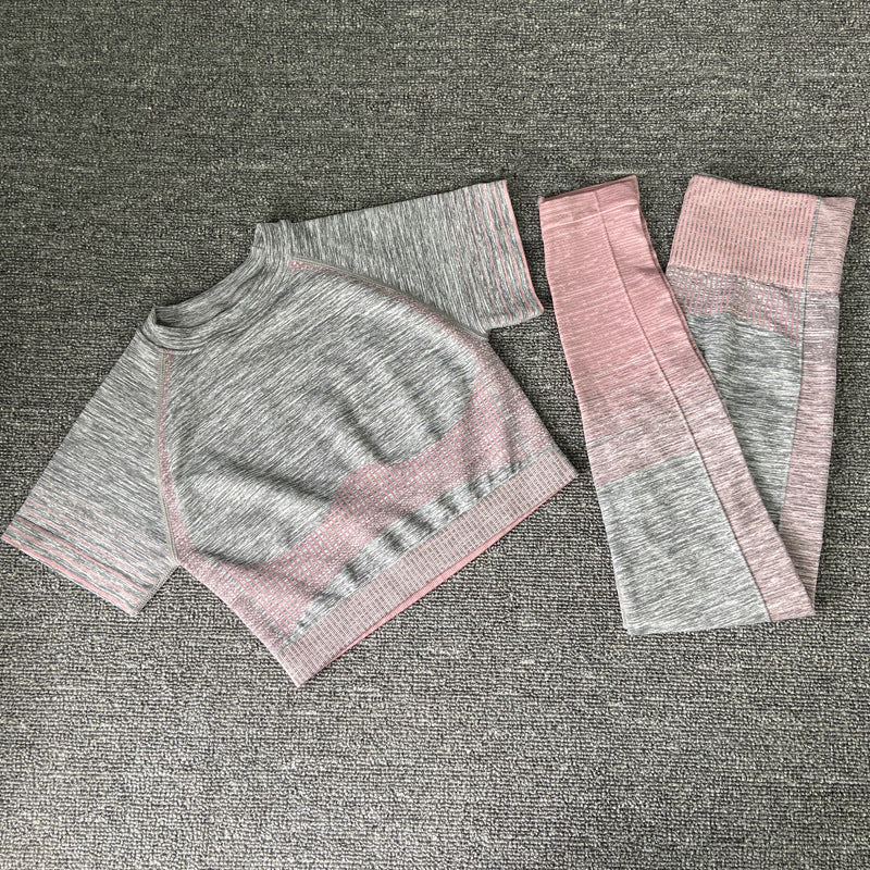 seamless mesh yoga set