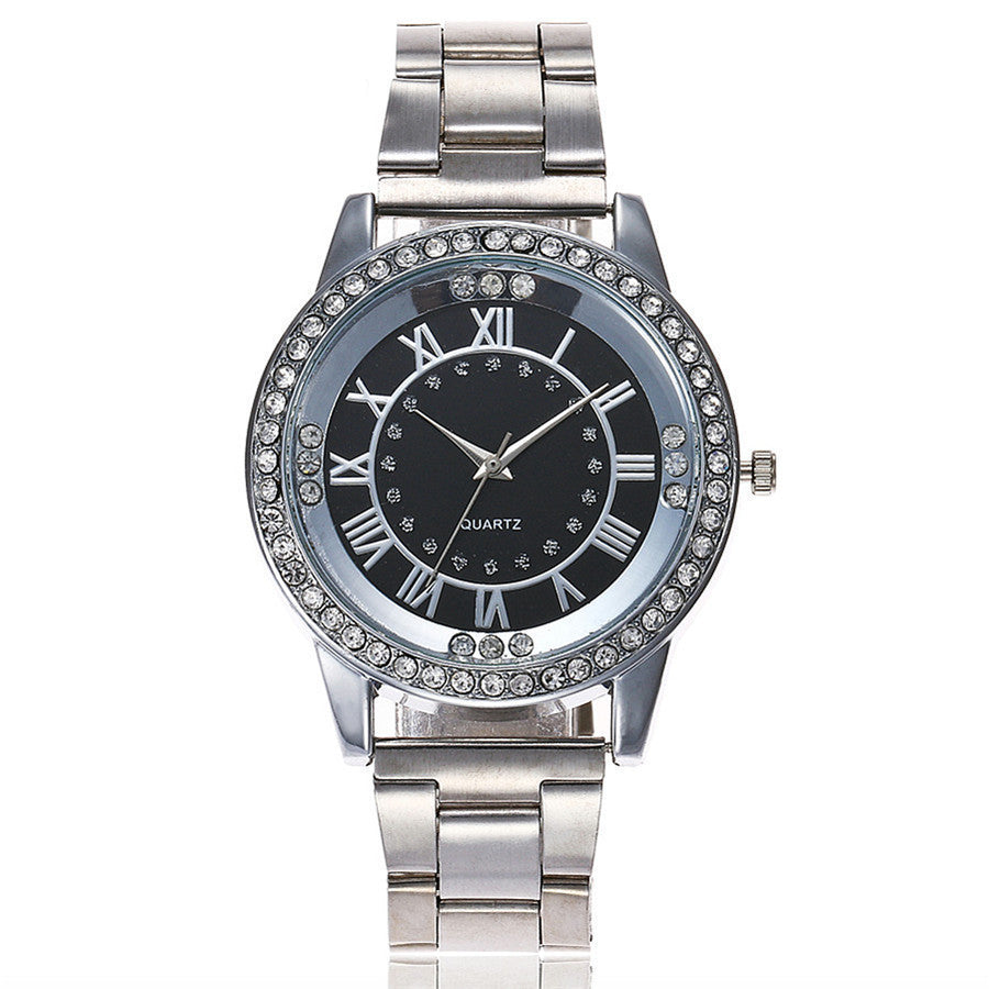 Rose gold casual quartz watch