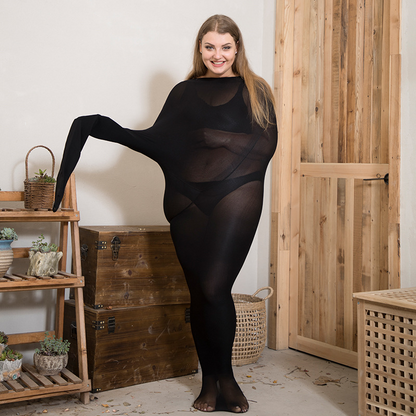 Women's Plus Size Striped High Waist Anti-Hook Pantyhose