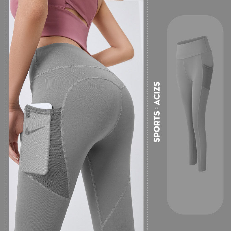 Tummy control yoga leggings with pocket