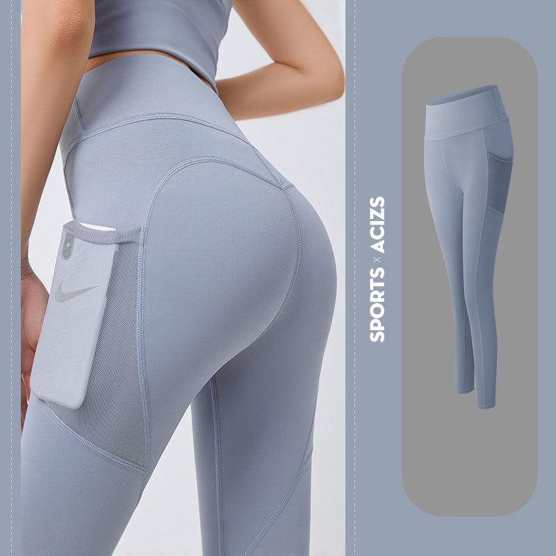 Tummy control yoga leggings with pocket