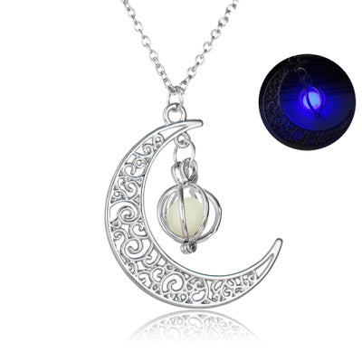 Fashion Moon Natural Glowing Stone Healing Necklace - About Wish
