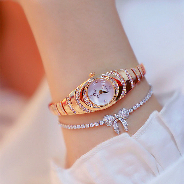 Ladies Gold Watch Diamond Wristwatch - About Wish