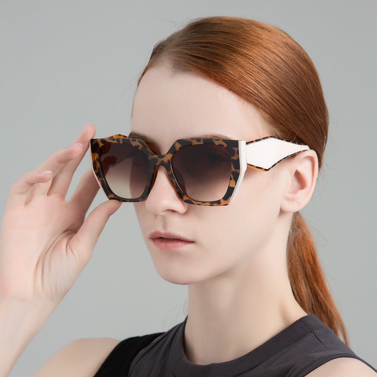 Polygonal Color Matching Sunglasses Uv400