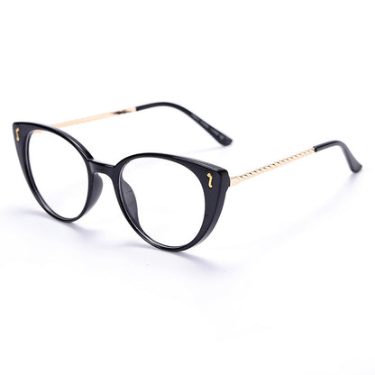 Fashion flat metal temple glasses - About Wish