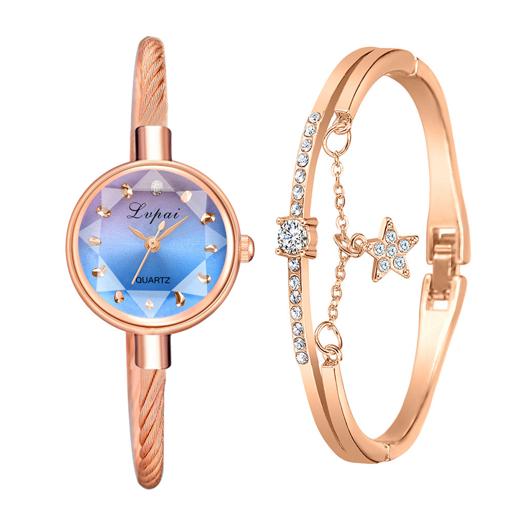 Bracelet style women's luxury watch set