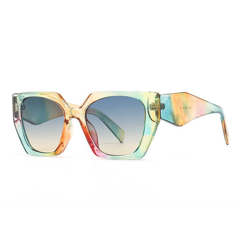 Polygonal Color Matching Sunglasses Uv400