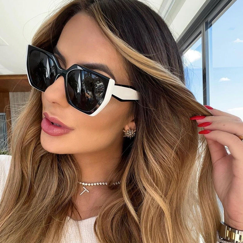 Polygonal Color Matching Sunglasses Uv400