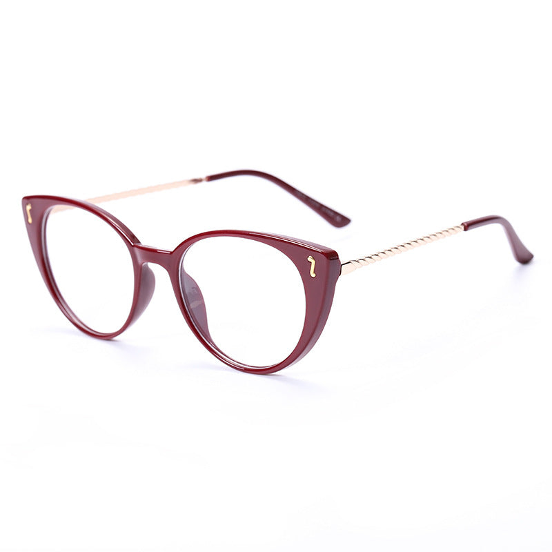 Fashion flat metal temple glasses - About Wish
