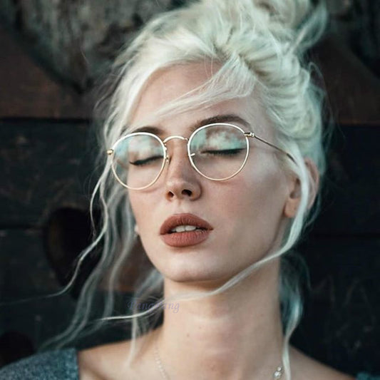 Woman Retro Round Glasses - About Wish