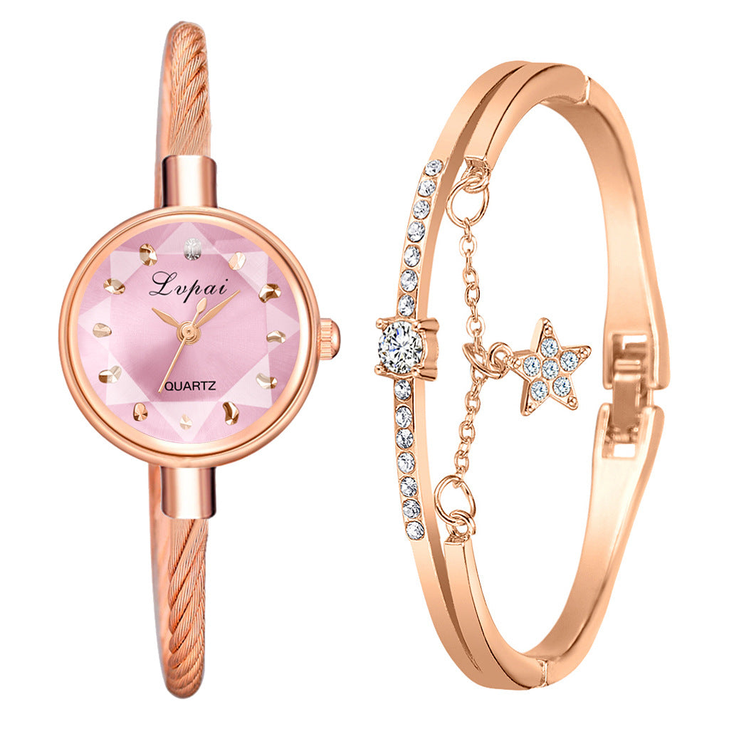 Bracelet style women's luxury watch set