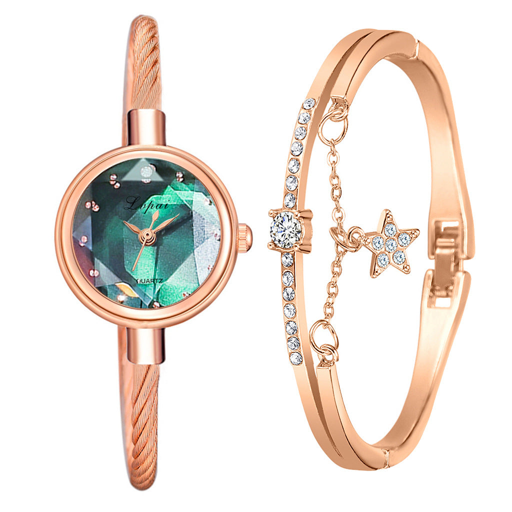 Bracelet style women's luxury watch set