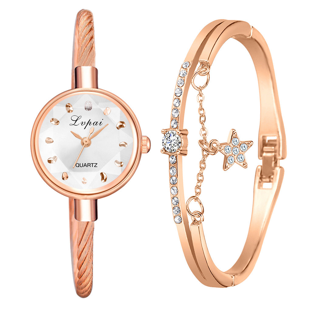 Bracelet style women's luxury watch set