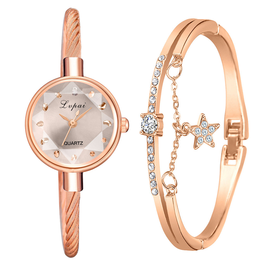 Bracelet style women's luxury watch set