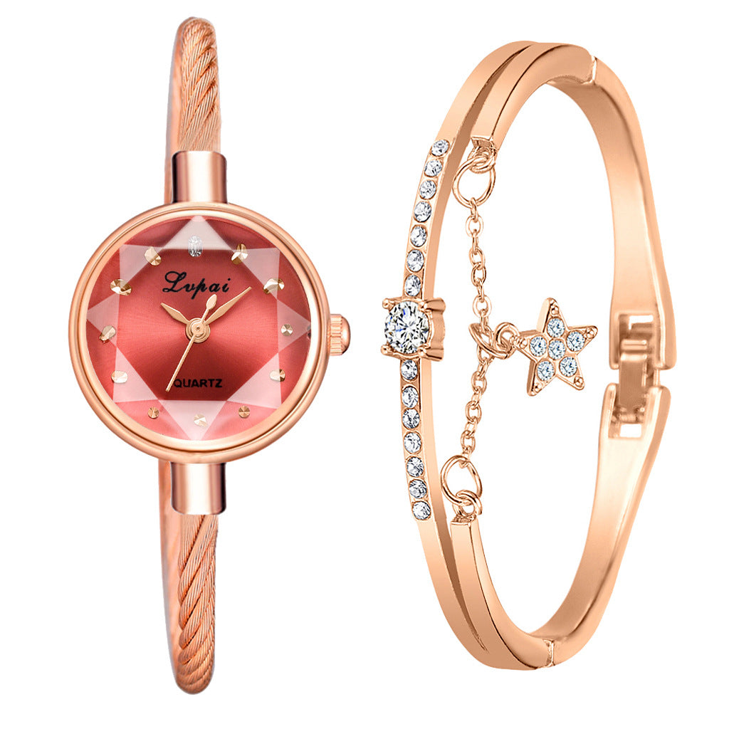 Bracelet style women's luxury watch set