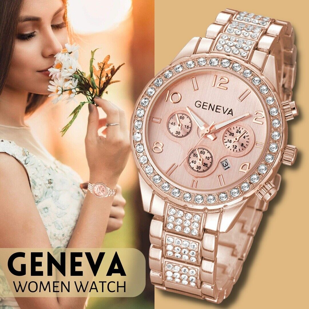 Classic Stainless Steel Crystal Quartz