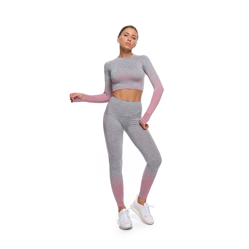 seamless mesh yoga set