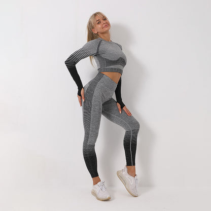 seamless mesh yoga set