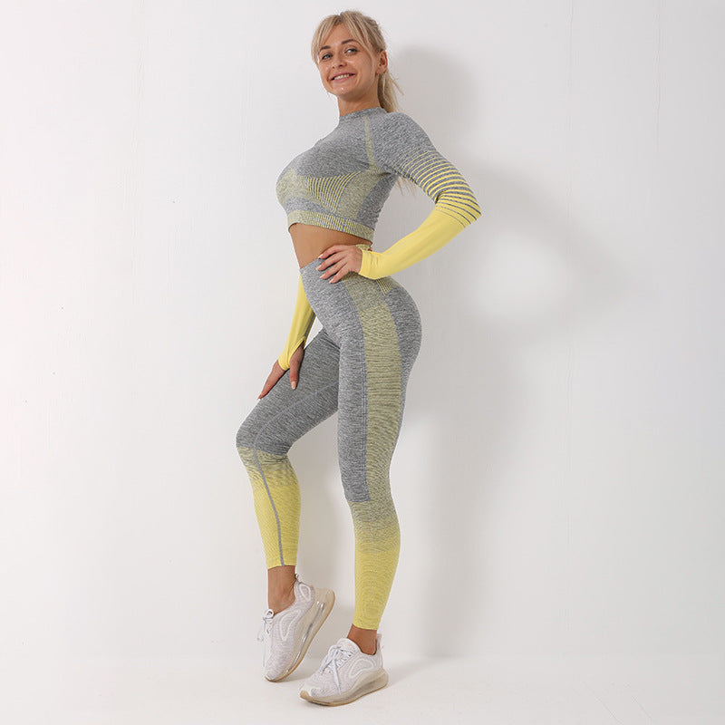 seamless mesh yoga set