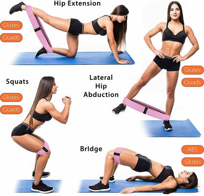 Workout Resistance Bands Loop Set Fitness