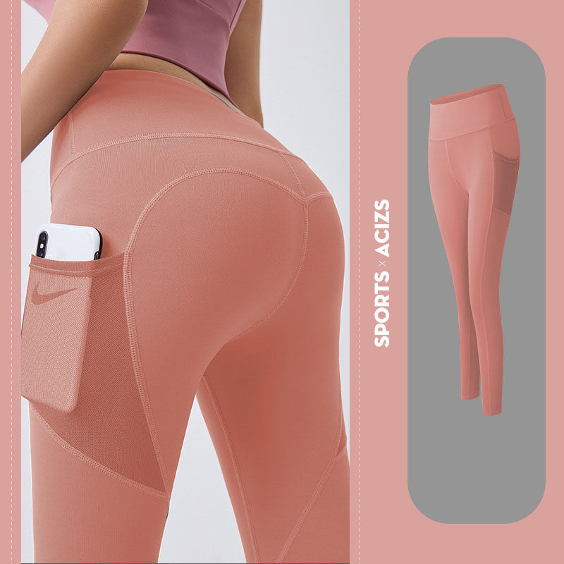 Tummy control yoga leggings with pocket