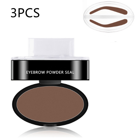 Waterproof professional cosmetic eyebrow powder stamping stencil kit