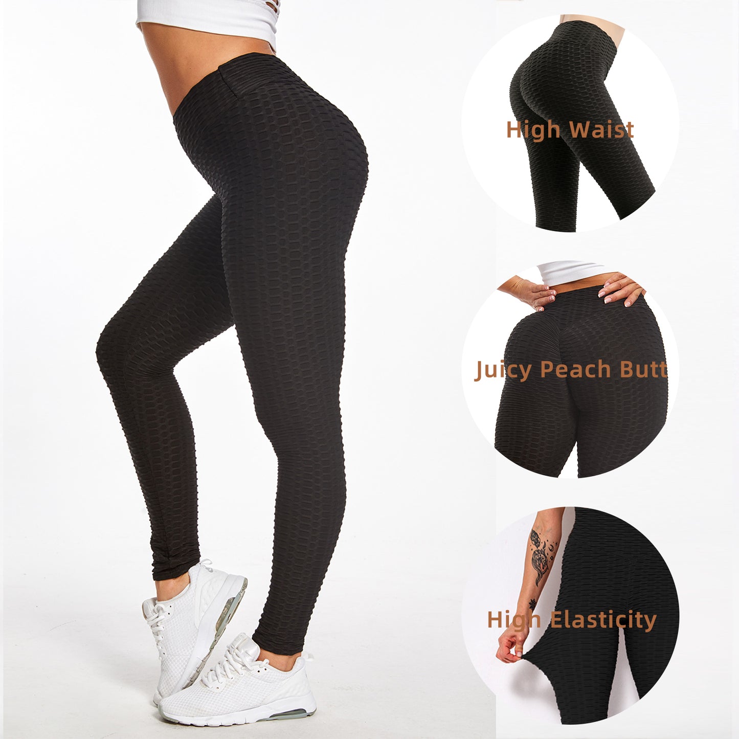 PLUS SIZE HIGH WAIST BUTT LIFTING LEGGINGS