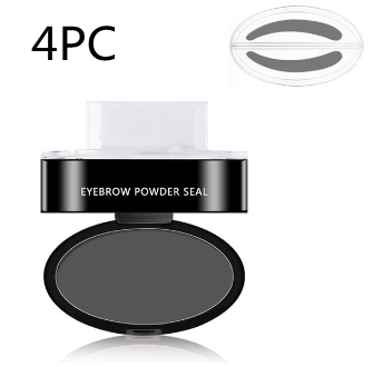 Waterproof professional cosmetic eyebrow powder stamping stencil kit