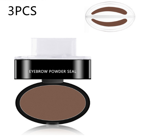 Waterproof professional cosmetic eyebrow powder stamping stencil kit