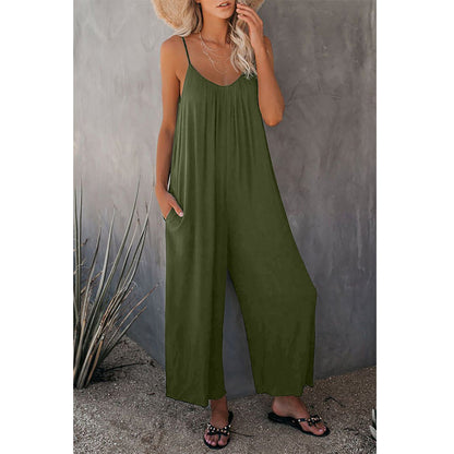 sleeveless loose jumpsuit