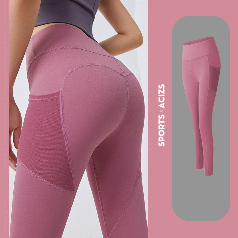 Tummy control yoga leggings with pocket