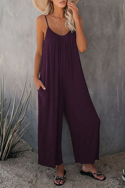 sleeveless loose jumpsuit