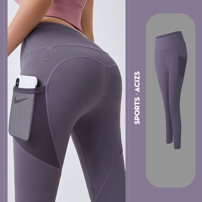 Tummy control yoga leggings with pocket