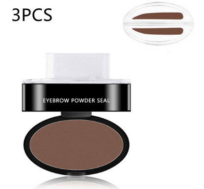 Waterproof professional cosmetic eyebrow powder stamping stencil kit