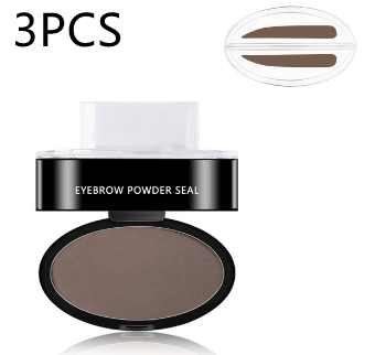 Waterproof professional cosmetic eyebrow powder stamping stencil kit