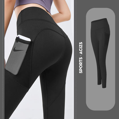 Tummy control yoga leggings with pocket