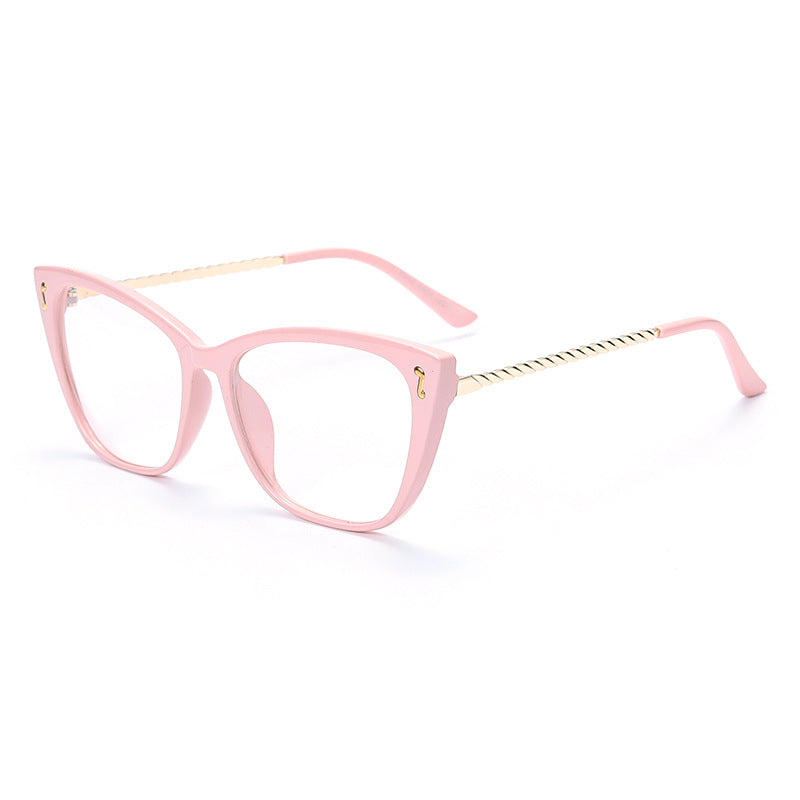 Fashion flat metal temple glasses - About Wish