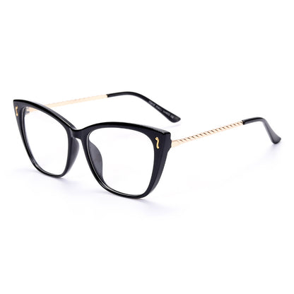 Fashion flat metal temple glasses - About Wish