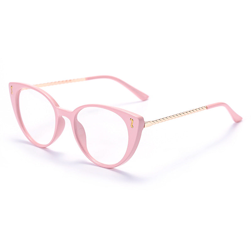 Fashion flat metal temple glasses - About Wish