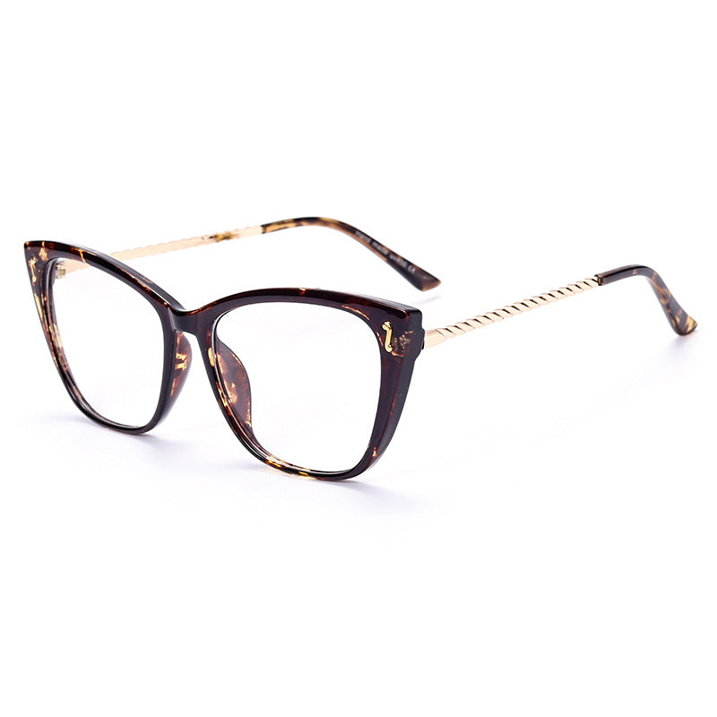 Fashion flat metal temple glasses - About Wish