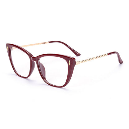 Fashion flat metal temple glasses - About Wish