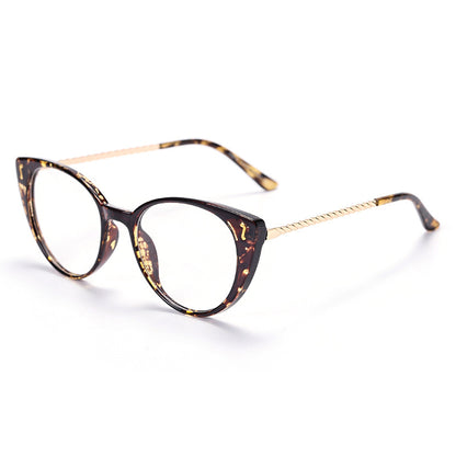 Fashion flat metal temple glasses - About Wish