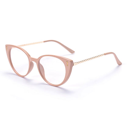 Fashion flat metal temple glasses - About Wish