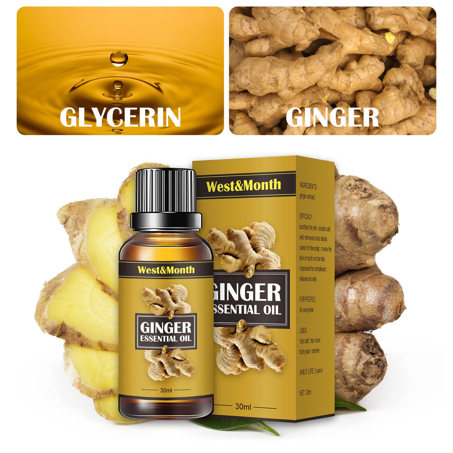 Ginger body sculpting essential oil