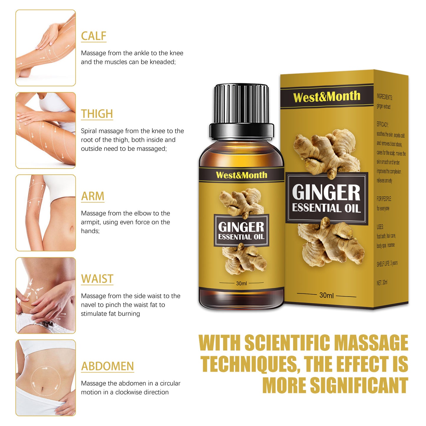 Ginger body sculpting essential oil