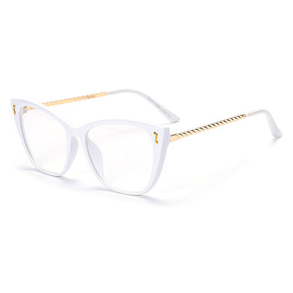 Fashion flat metal temple glasses - About Wish