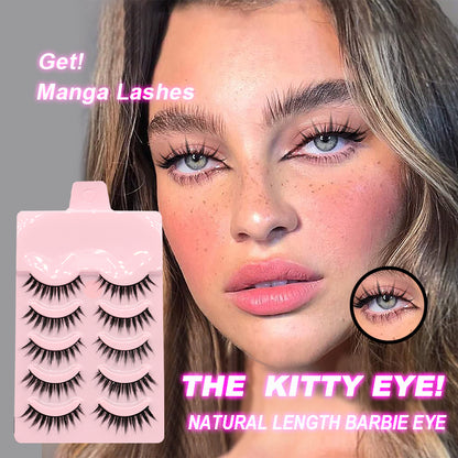 5 Pairs Manga Lashes barbie beauty